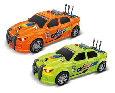 Auto sportiva a frizione da 26 cm con luci e suoni, meccanismo propulsione, vista frontale