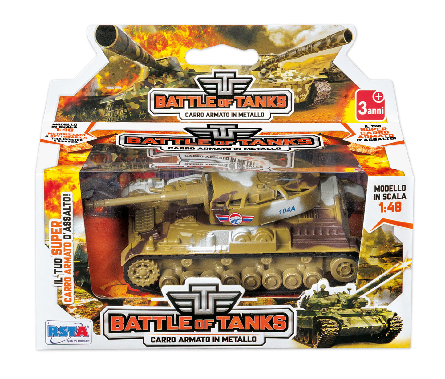 CARRO ARMATO DIE CAST RETROCARICA 1:48 - 11488