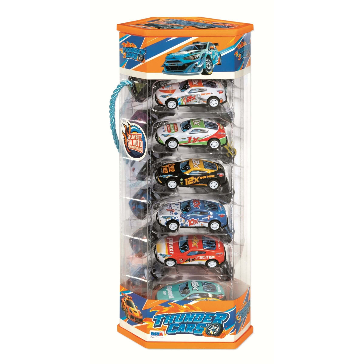 Set Thunder Cars 18 Auto Prisma Trasparente - 12150