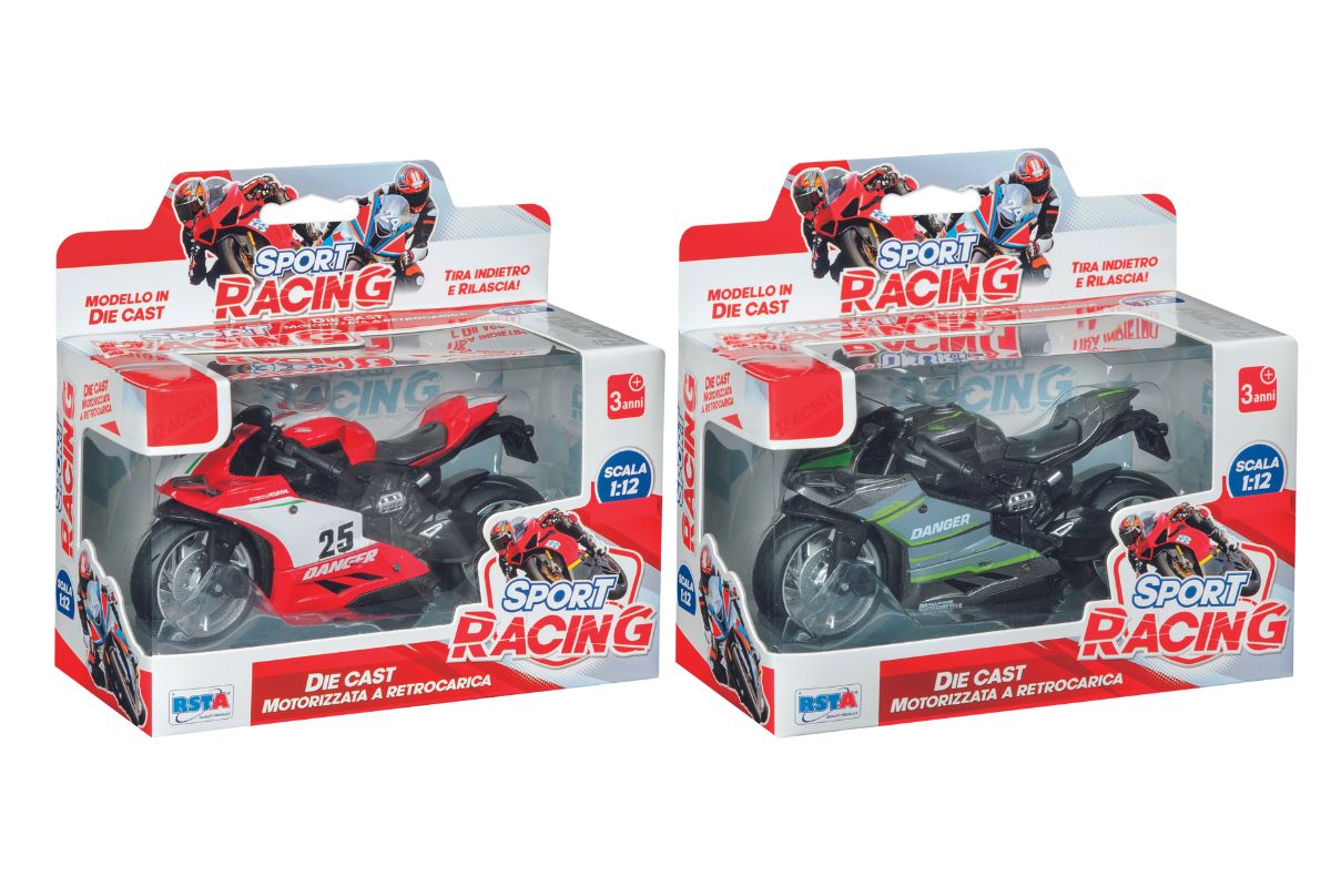 MOTO DIE CAST SPORT RACING 1:12 RETROCARICA - 11482