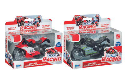 MOTO DIE CAST SPORT RACING 1:12 RETROCARICA - 11482