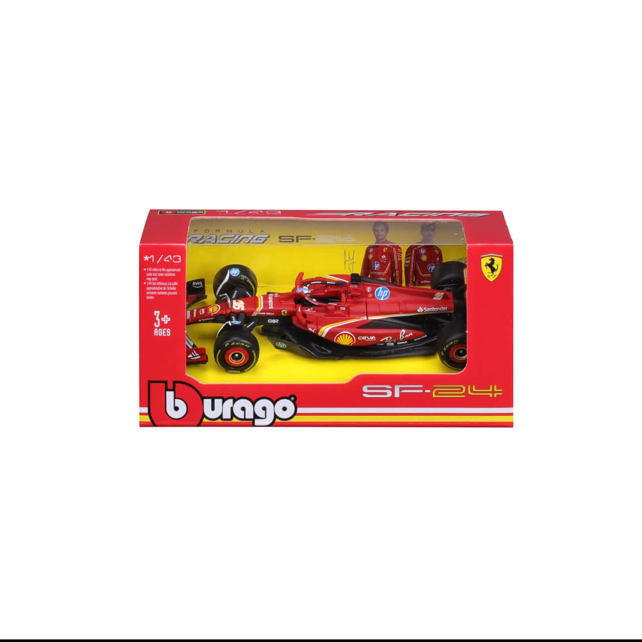 Ferrari SF24 Bburago 1:43 dettaglio aerodinamica Scuderia Ferrari F1 2024