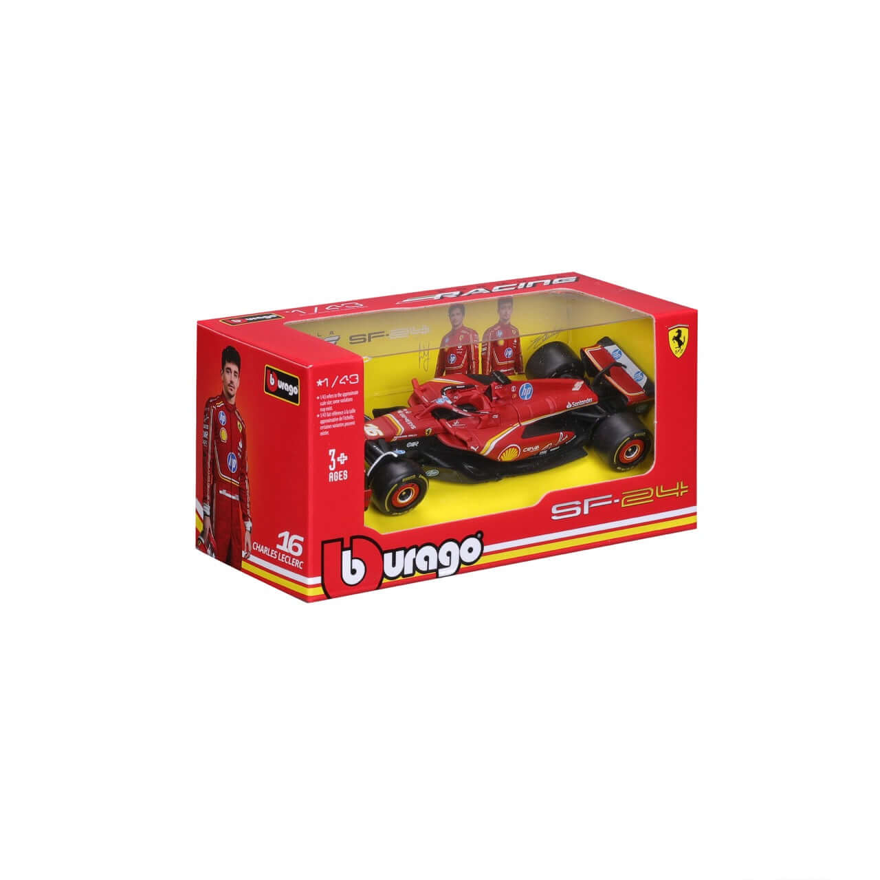 Ferrari SF24 Bburago 1:43 vista frontale monoposto livrea rossa