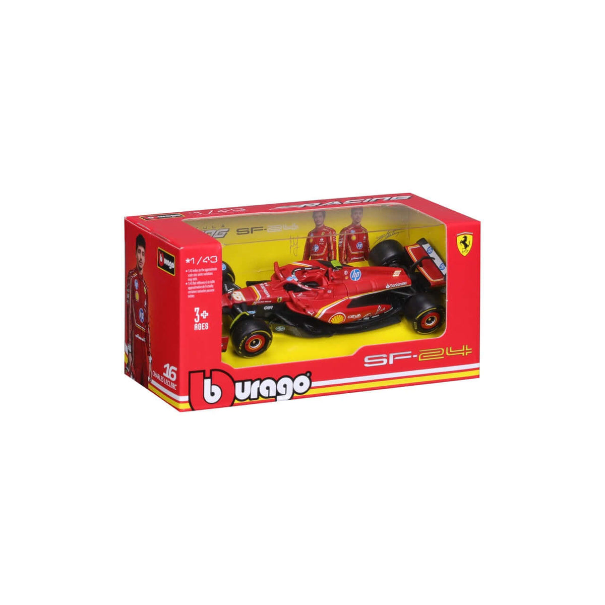Ferrari SF24 Bburago Scala 1:43 Diecast #55 Charles Sainz F1 2024 - 18-36844