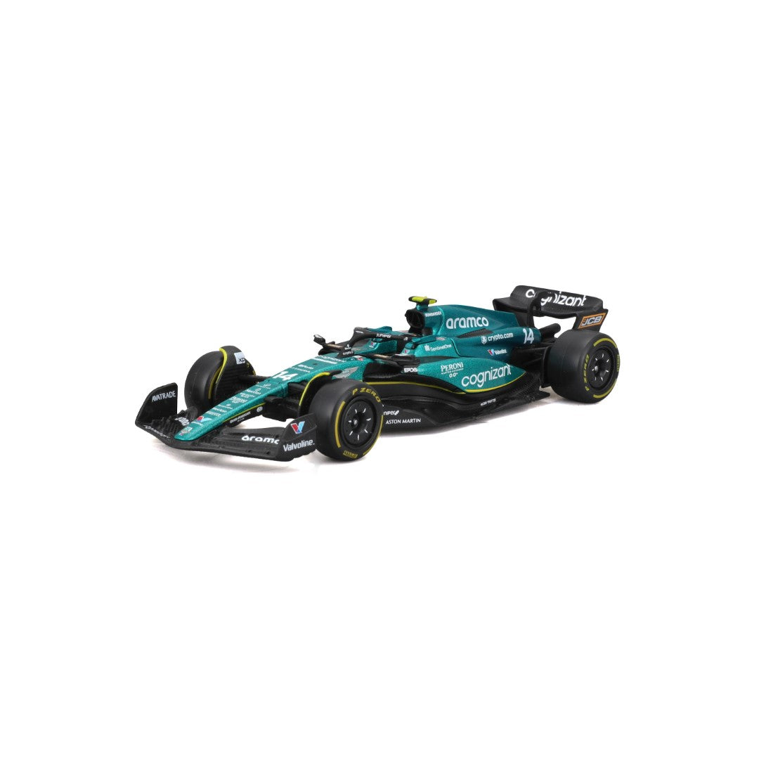 Modellino diecast Aston Martin AMR23 Bburago scala 1:43 in livrea verde smeraldo, Fernando Alonso F1 2023