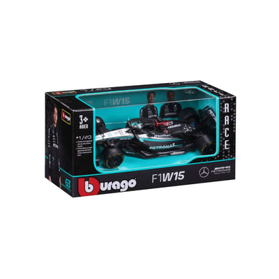 Mercedes F1 W15 E-Performance Bburago Scala 1:43 Diecast #63 George Russell F1 2024 - 18-38208R