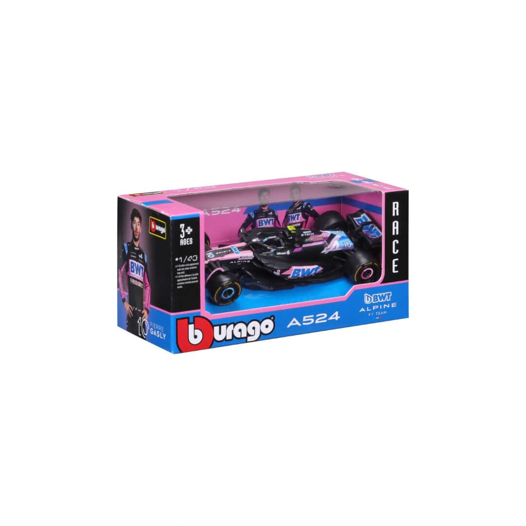 BWT Alpine A524 Bburago Scala 1:43 Diecast #10 Pierre Gasly F1 2024 - 18-38219G