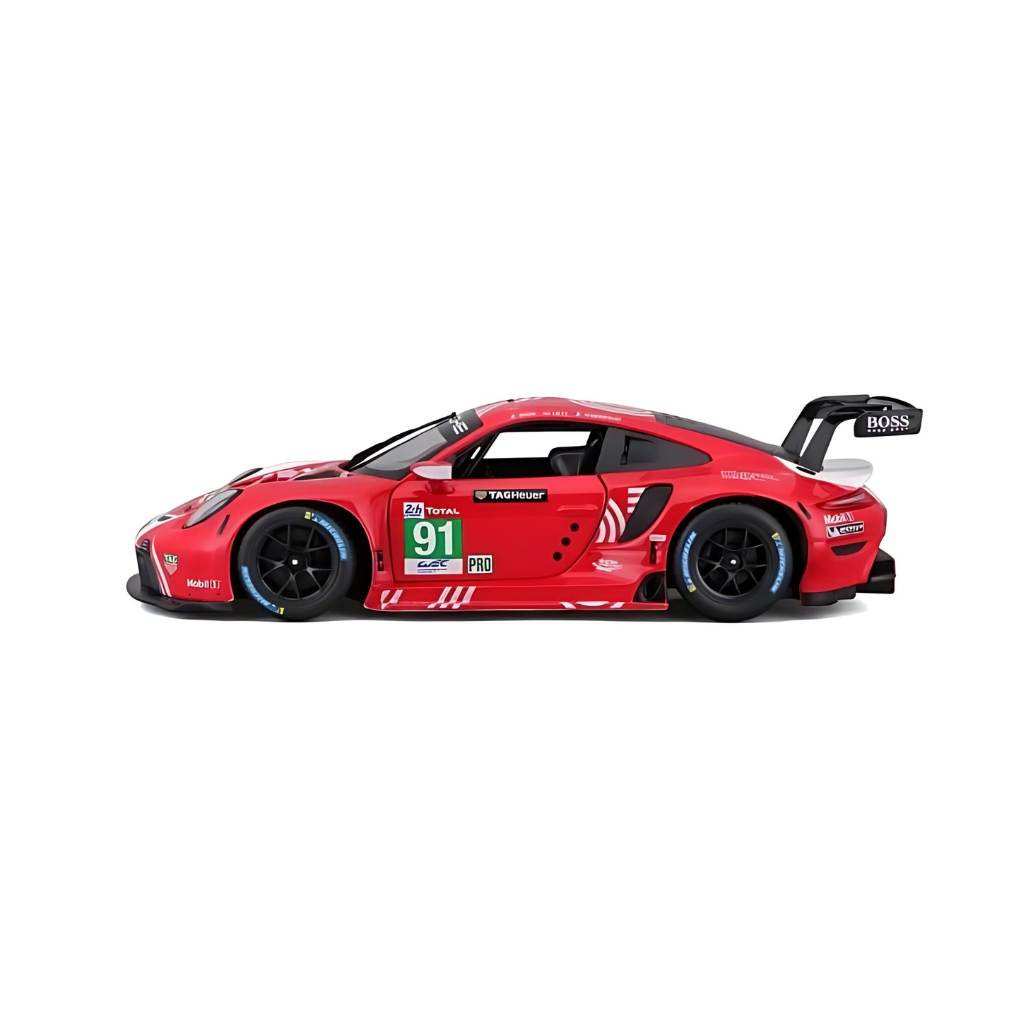 Modellino Porsche 911 RSR Le Mans 2020 Bburago 1:43 vista laterale
