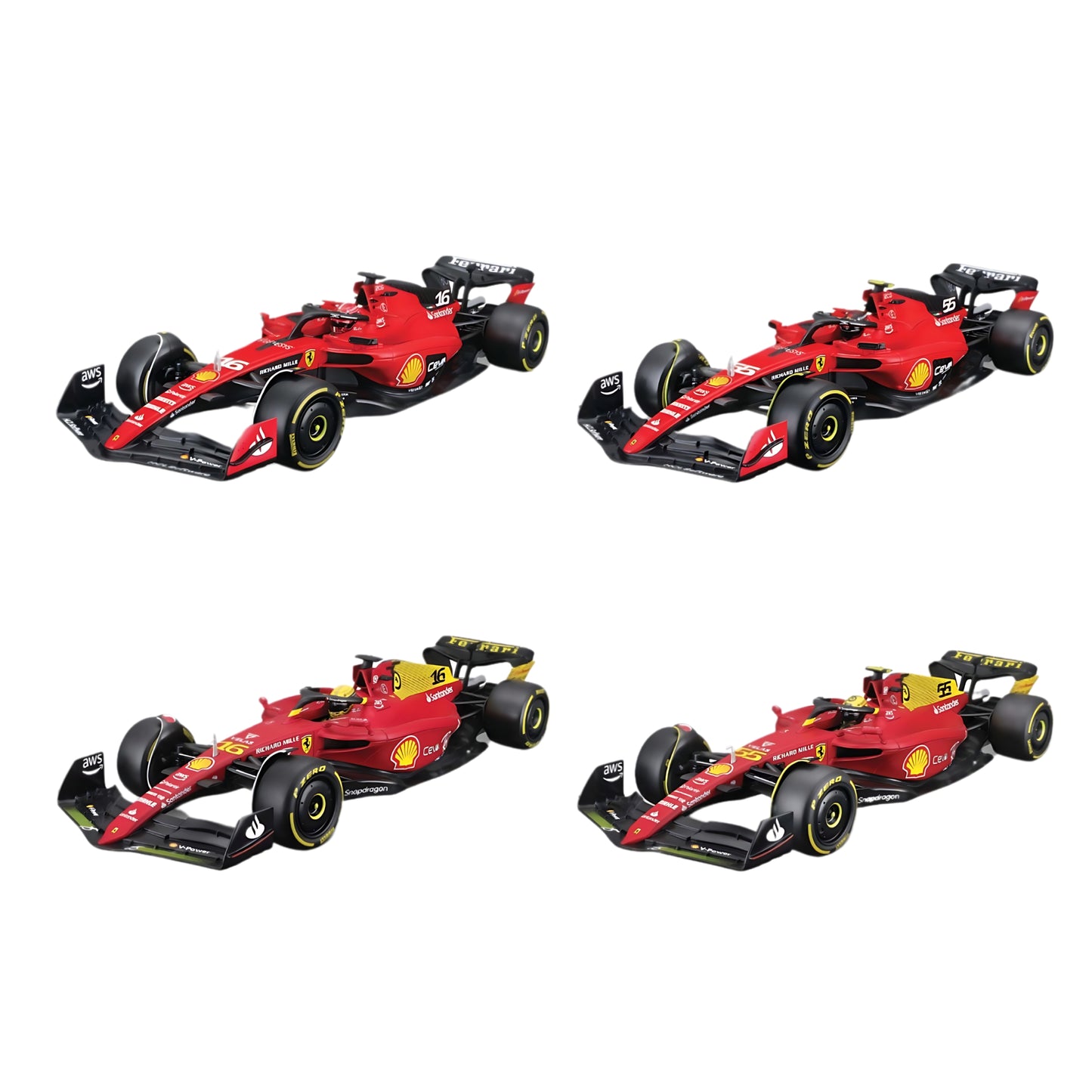 4 MODELLINI AUTO DIE CAST GIFT PACK FERRARI SF-23 - 1:43 - 18-36848
