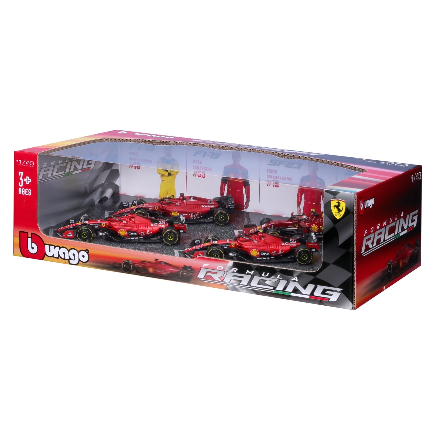 4 MODELLINI AUTO DIE CAST GIFT PACK FERRARI SF-23 - 1:43 - 18-36848