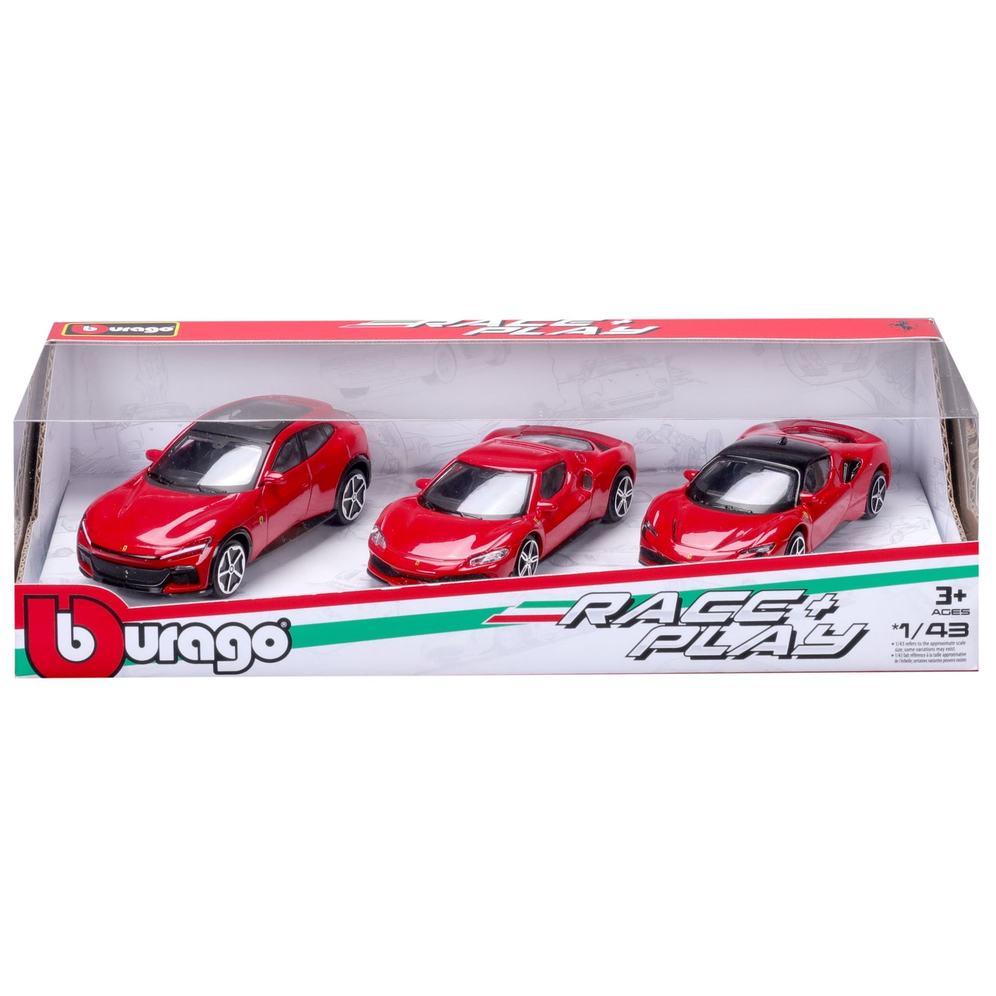 3 MODELLINI AUTO DIE CAST GIFT PACK FERRARI 1:43 - 18-36102