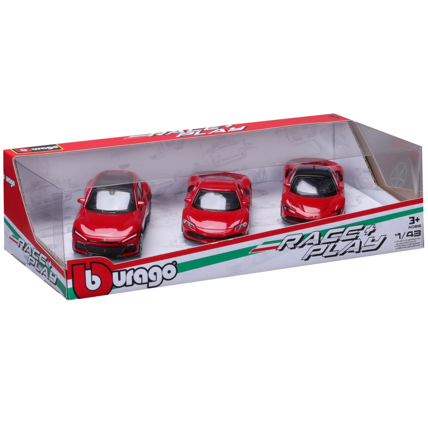 3 MODELLINI AUTO DIE CAST GIFT PACK FERRARI 1:43 - 18-36102