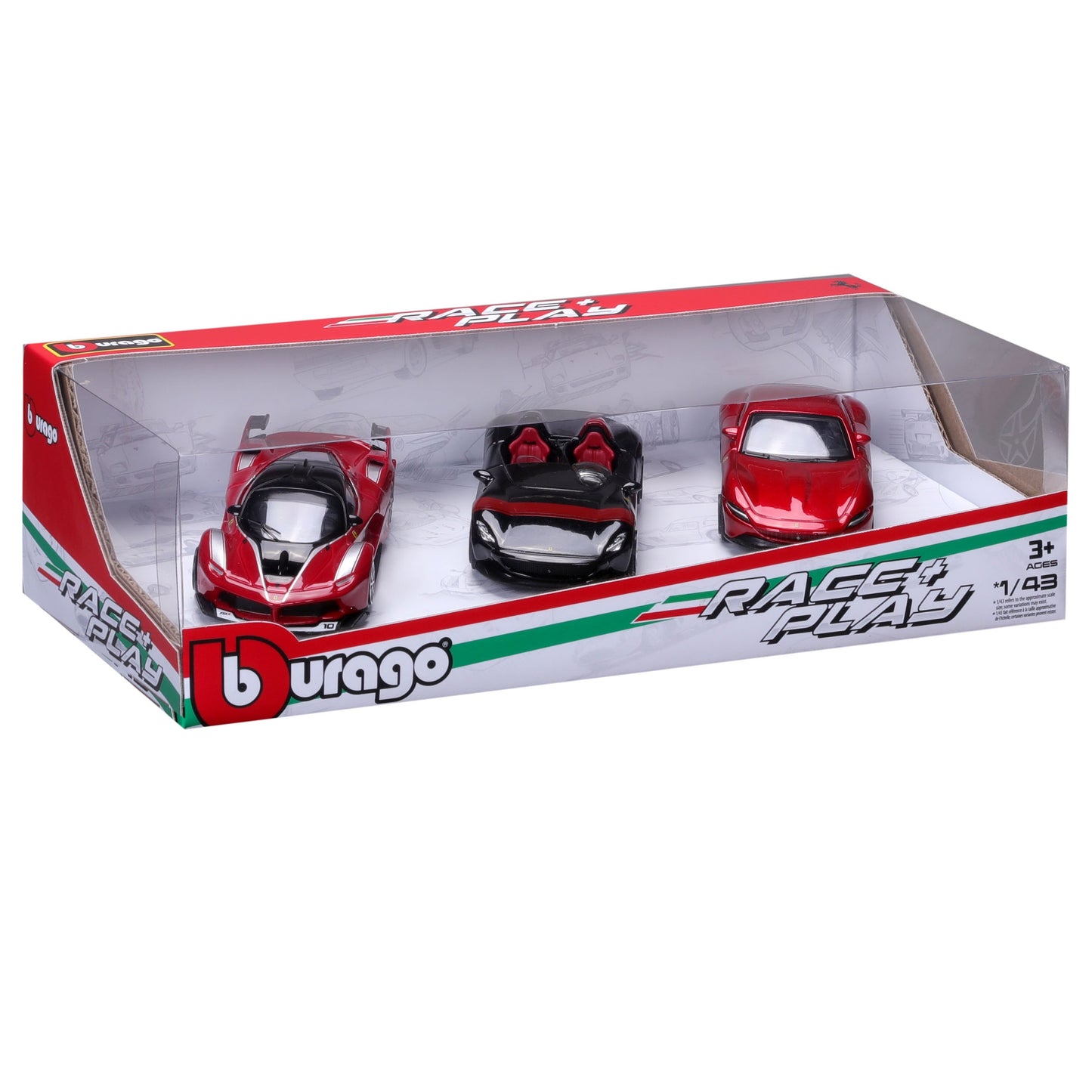 3 MODELLINI AUTO DIE CAST GIFT PACK FERRARI 1:43 - 18-36102