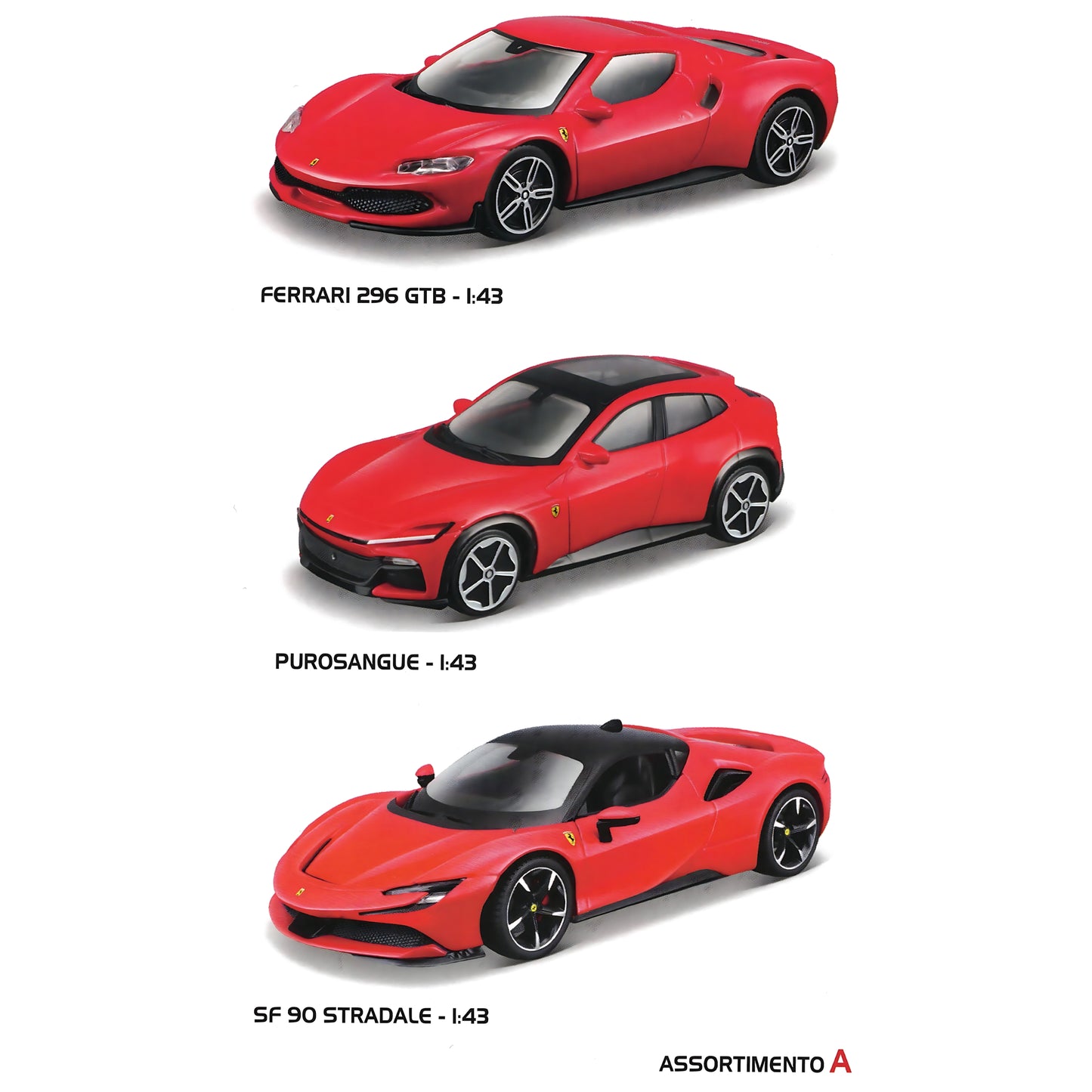 3 MODELLINI AUTO DIE CAST GIFT PACK FERRARI 1:43 - 18-36102