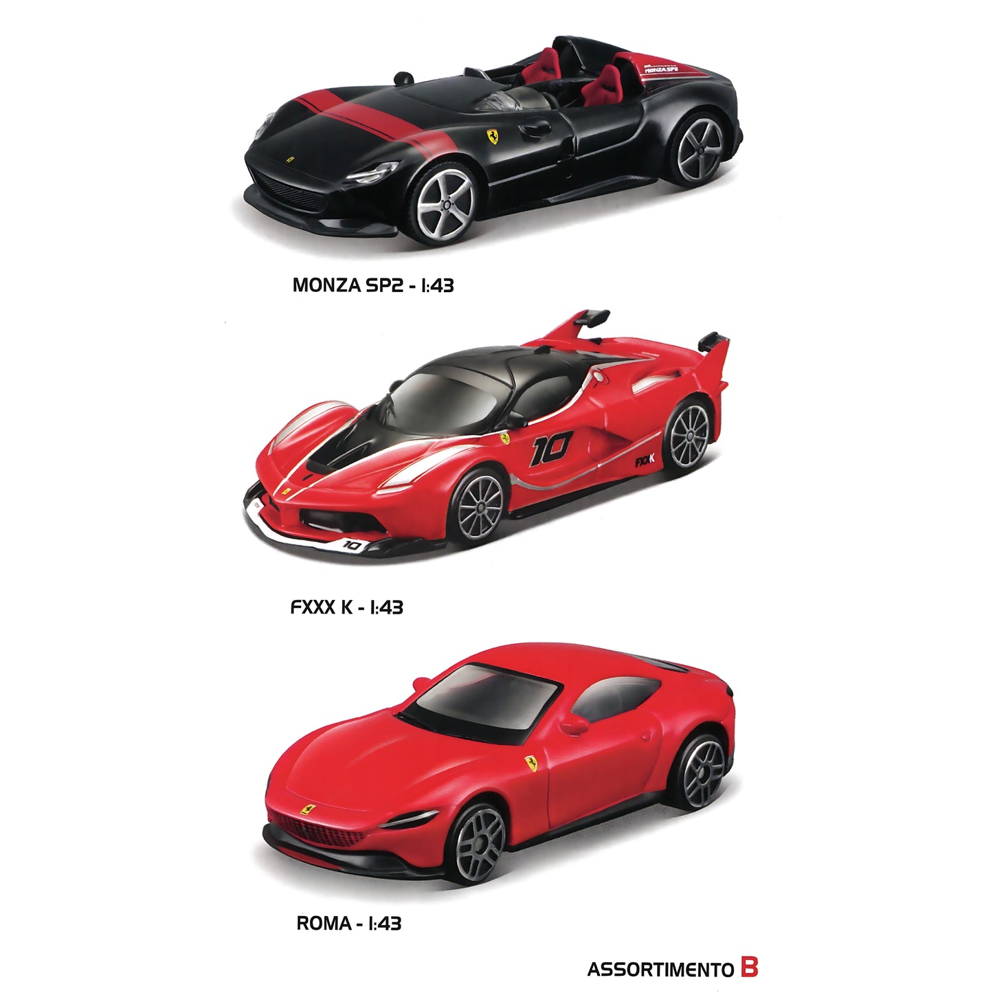 3 MODELLINI AUTO DIE CAST GIFT PACK FERRARI 1:43 - 18-36102