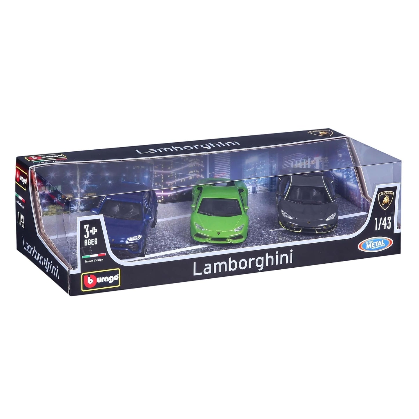 Set regalo 3 modellini Lamborghini Die Cast 1:43 Bburago in confezione regalo