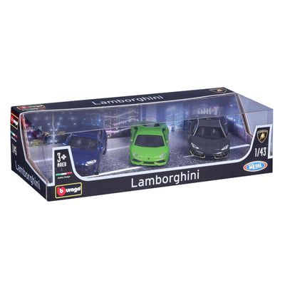 Set regalo 3 modellini Lamborghini Die Cast 1:43 Bburago in confezione regalo