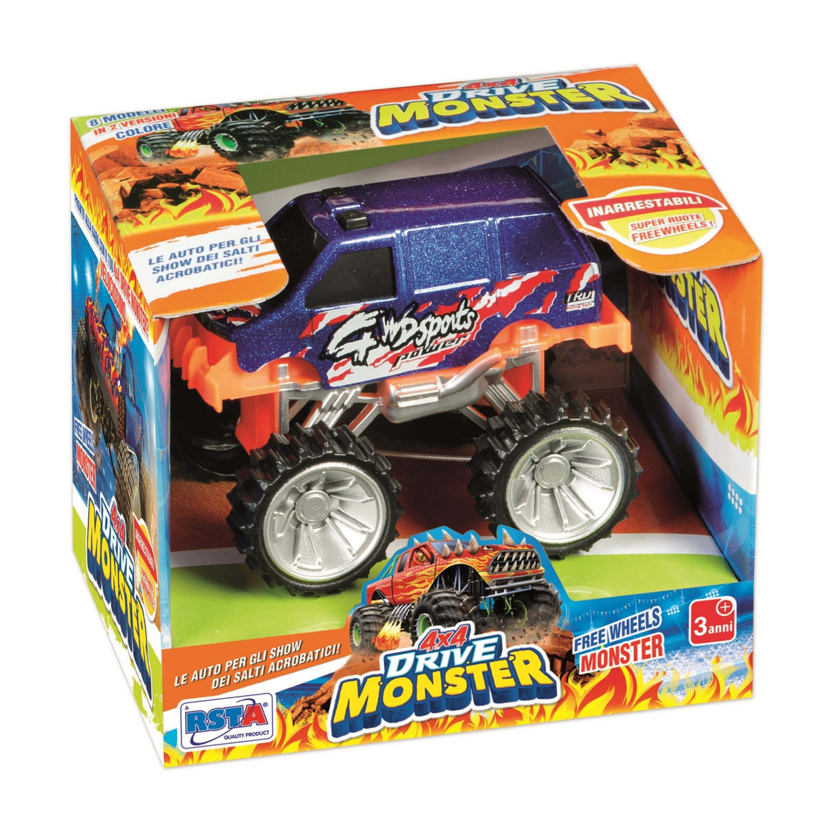 Modellino Die Cast Monster Truck 4x4 in Metallo da 7,5 cm - 11235