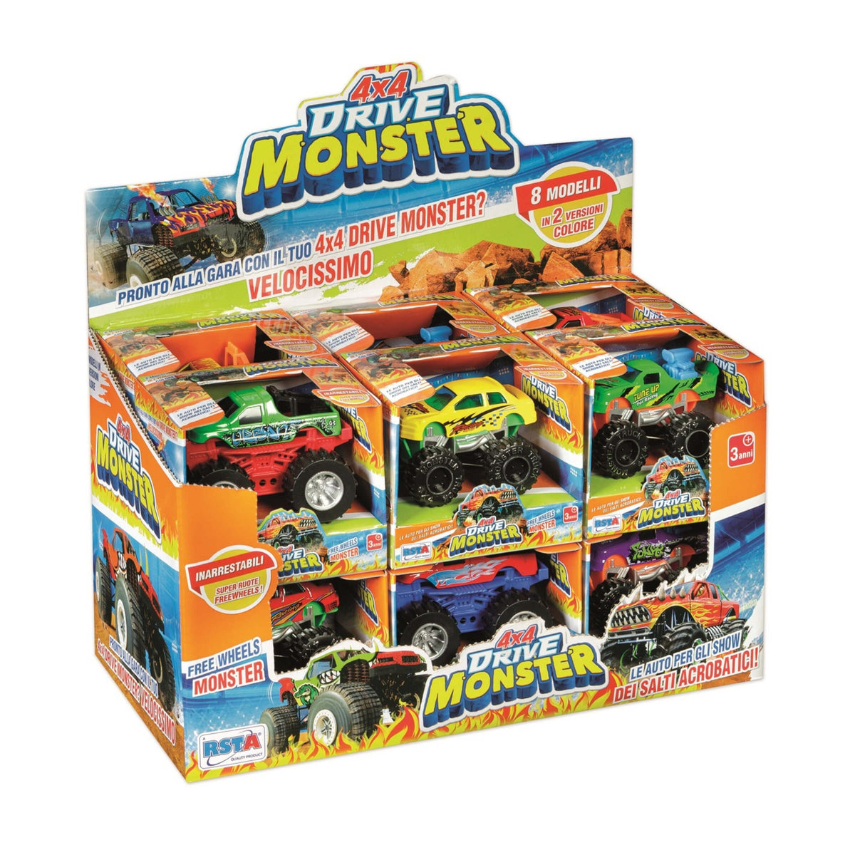 Modellino Die Cast Monster Truck 4x4 in Metallo da 7,5 cm - 11235