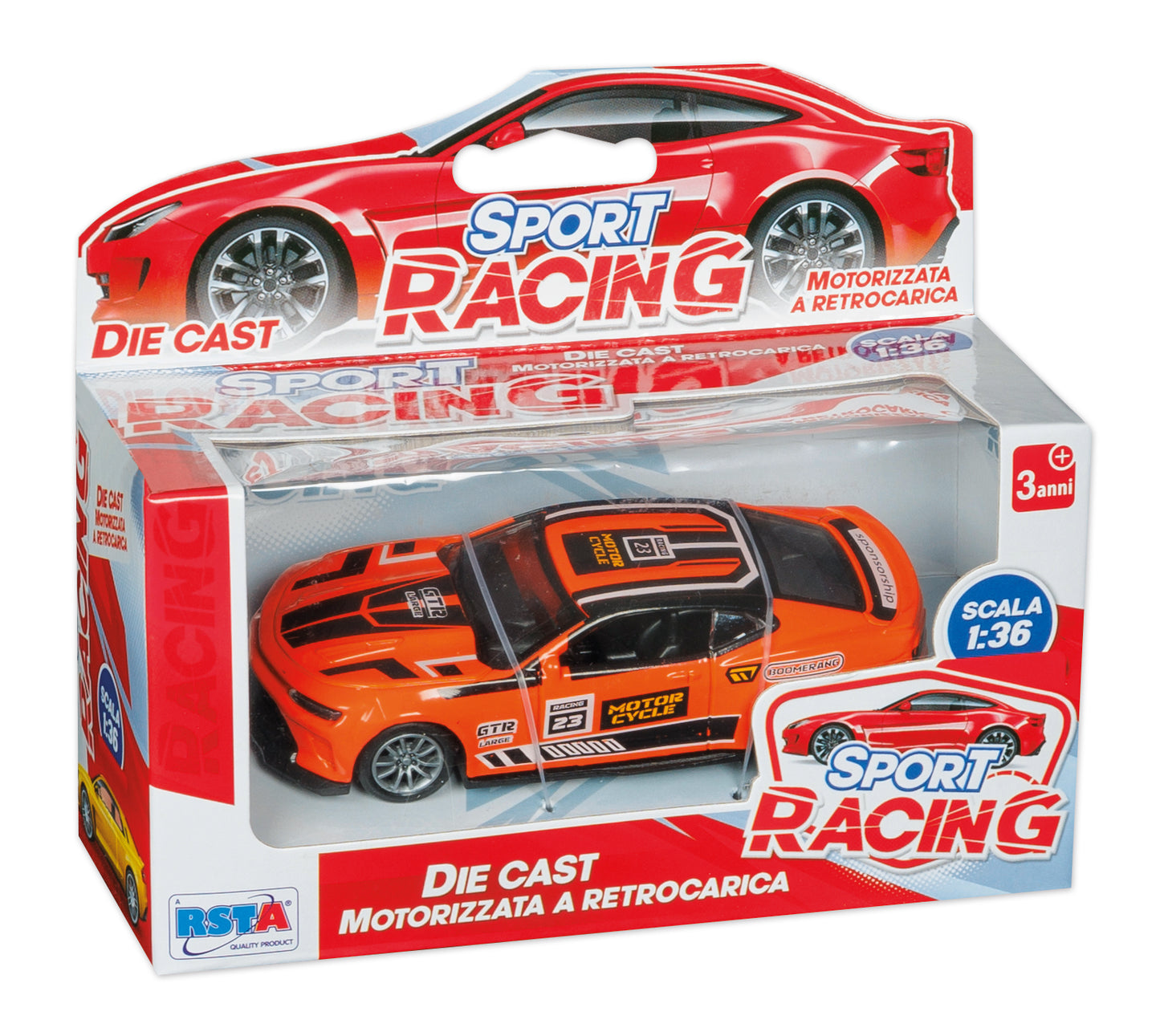 AUTO DIE CAST SPORT RACING 1:36 RETROCARICA - 11497