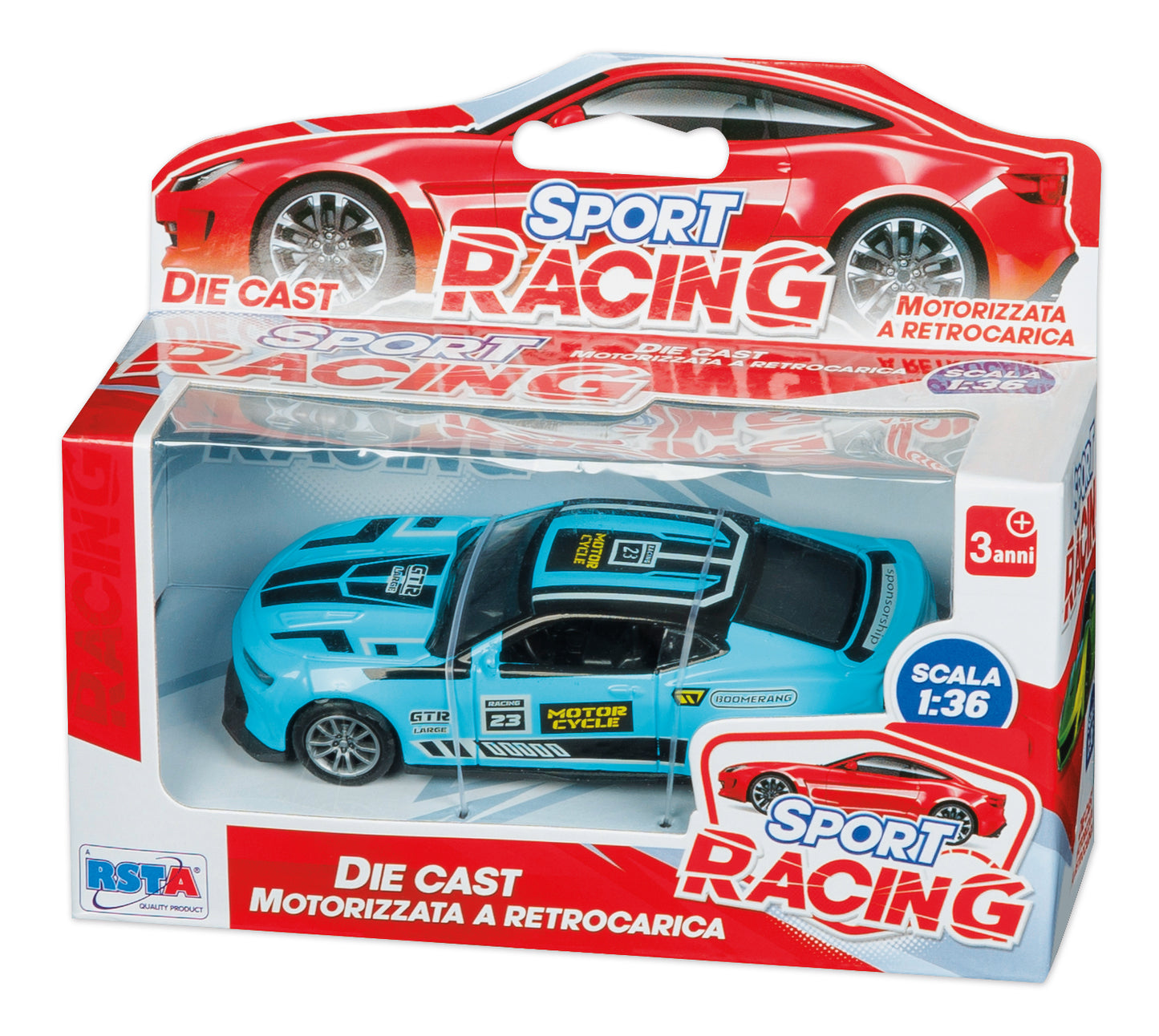AUTO DIE CAST SPORT RACING 1:36 RETROCARICA - 11497