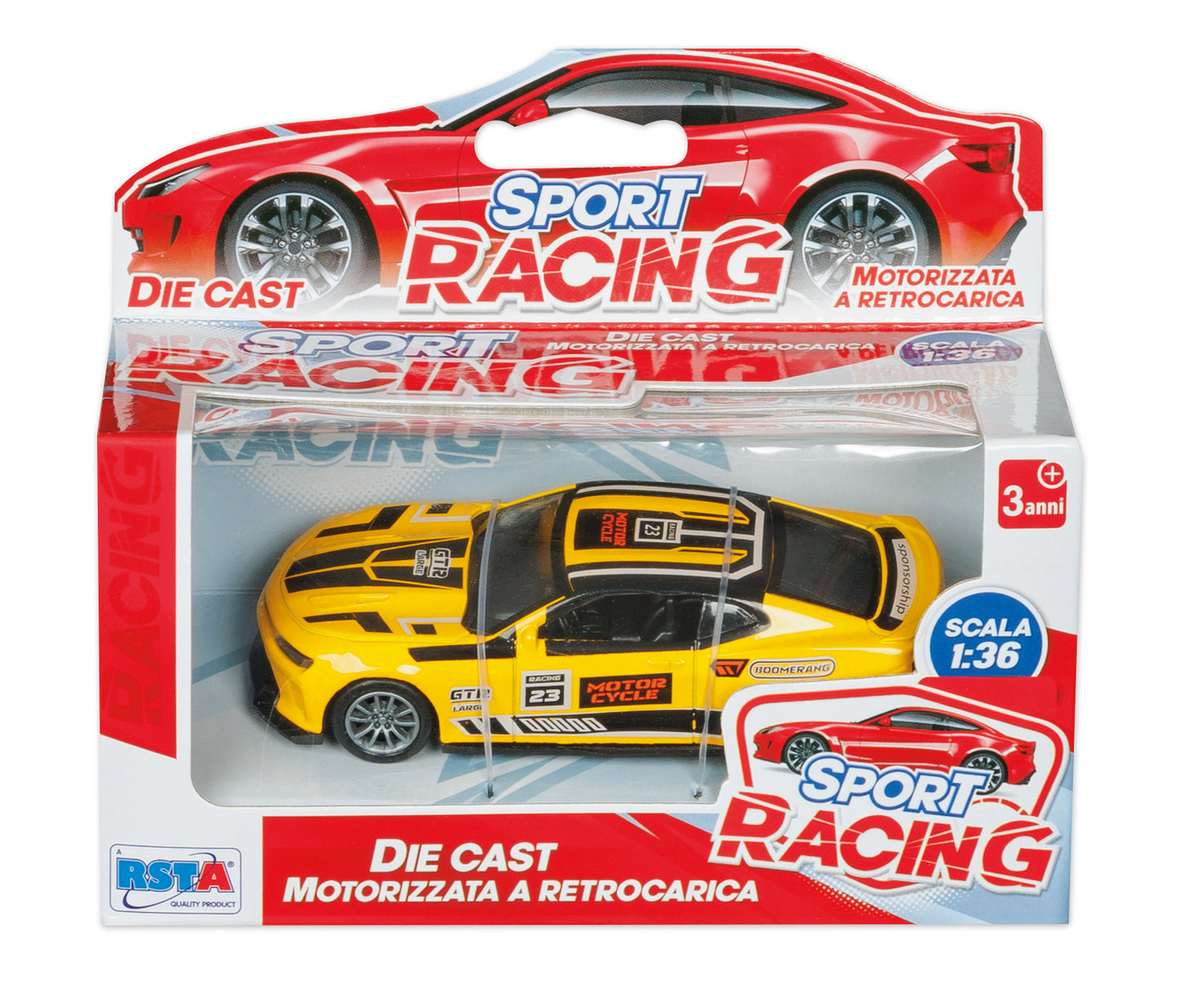 AUTO DIE CAST SPORT RACING 1:36 RETROCARICA - 11497
