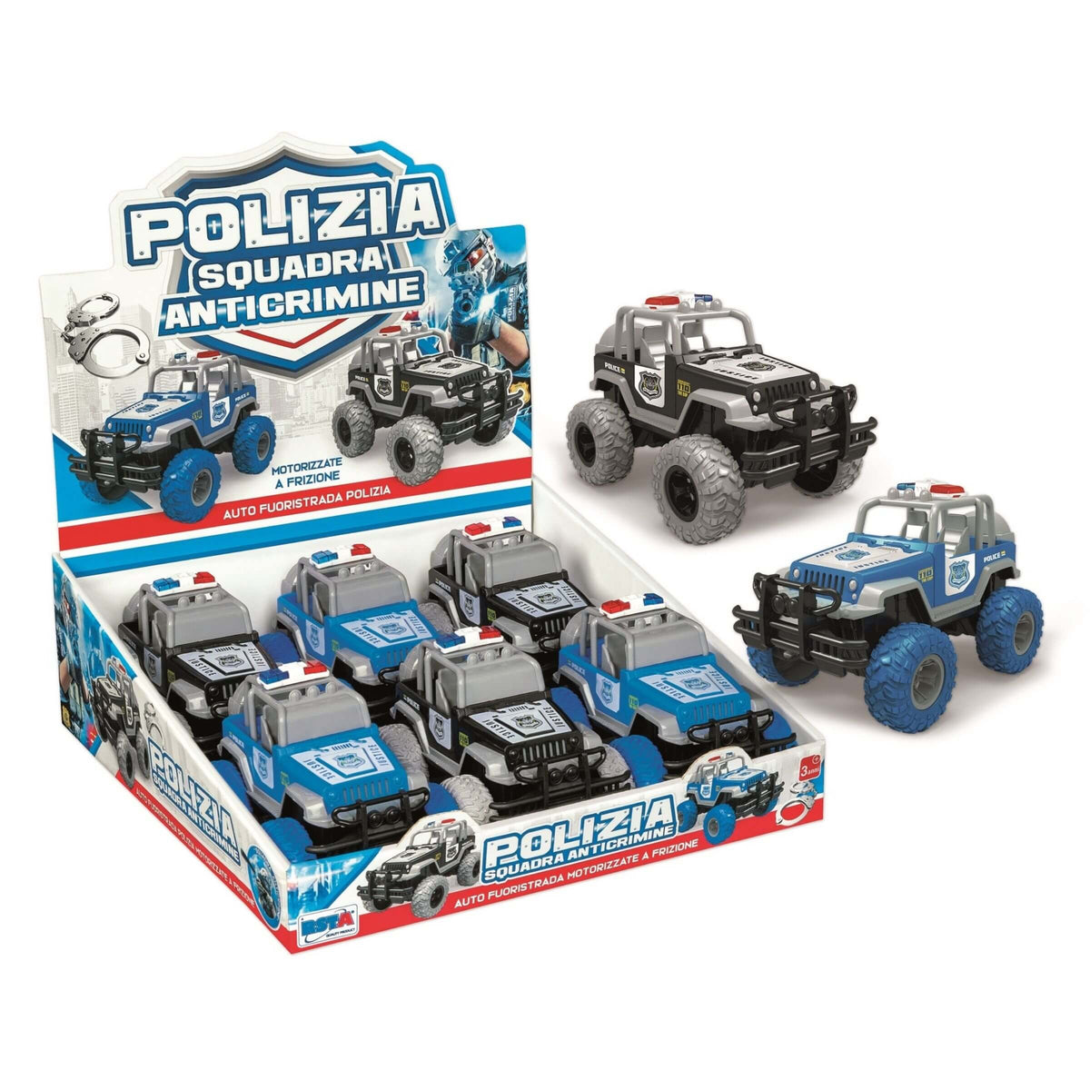 Display Auto Fuoristrada Polizia a Frizione (6PZ) 11715