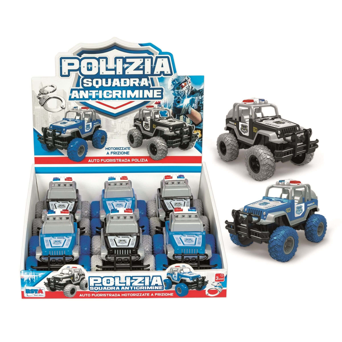 Display Auto Fuoristrada Polizia a Frizione (6PZ) 11715