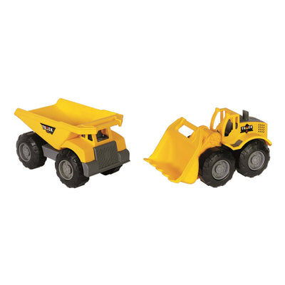 Mega Costruzioni veicolo cantiere ruota libera 18cm plastica robusta