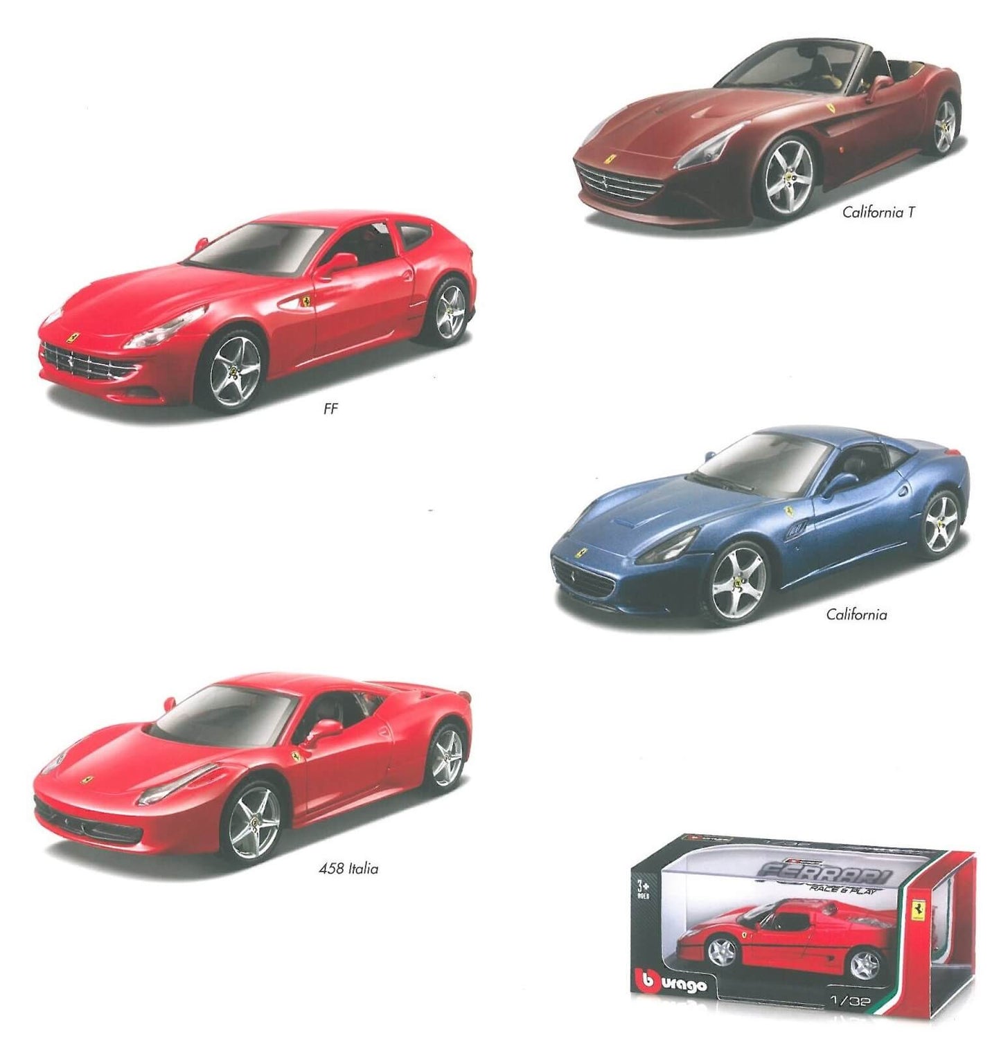 MODELLINI AUTO BURAGO FERRARI R&P 1:32   93799