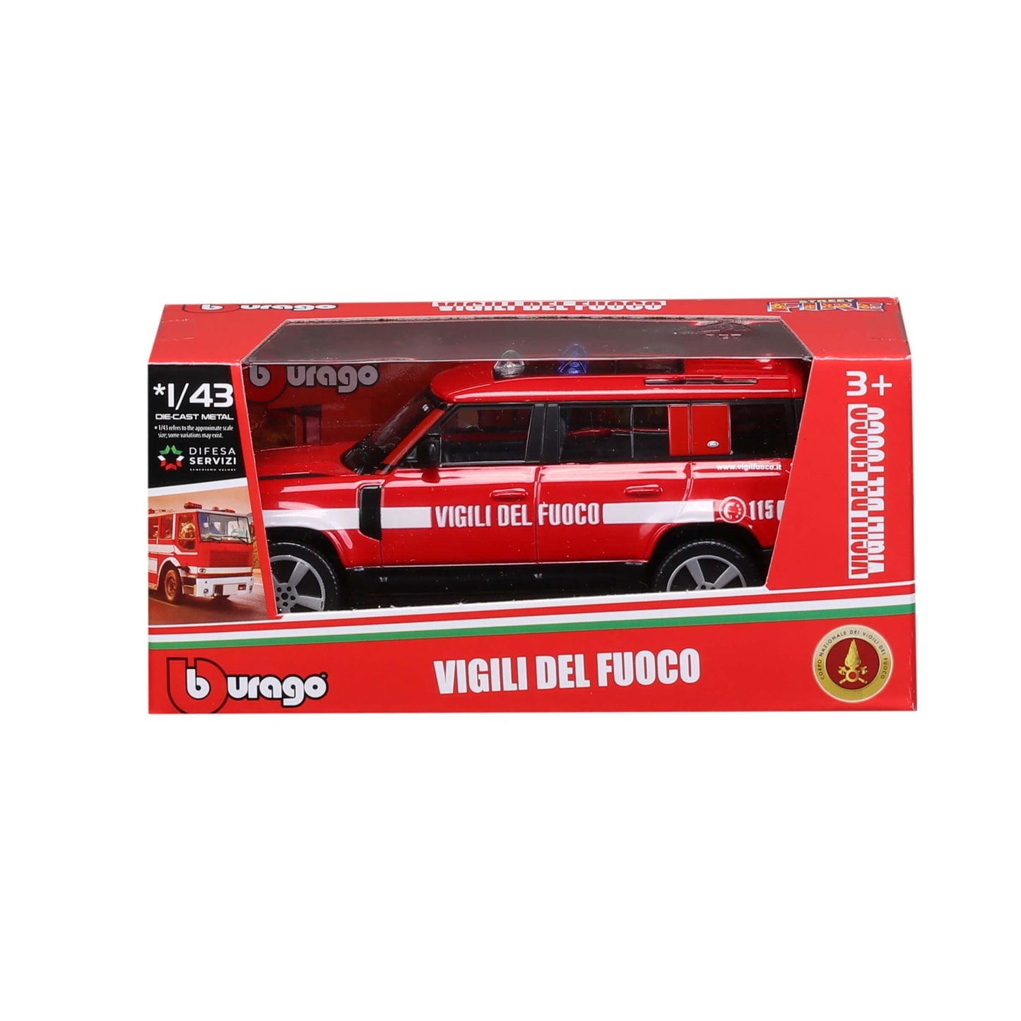 Bburago Vigili del Fuoco Modellini Veicoli Assortiti Scala 1:43 - 18-01766