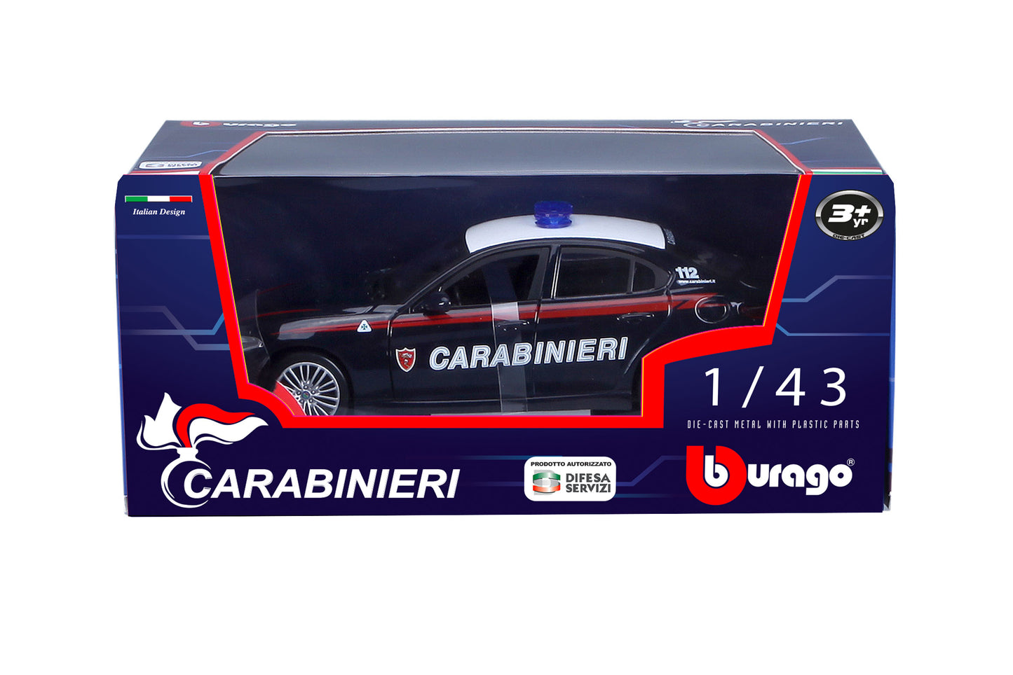 Bburago Carabinieri Modellini Auto Assortiti Scala 1:43 - 390623
