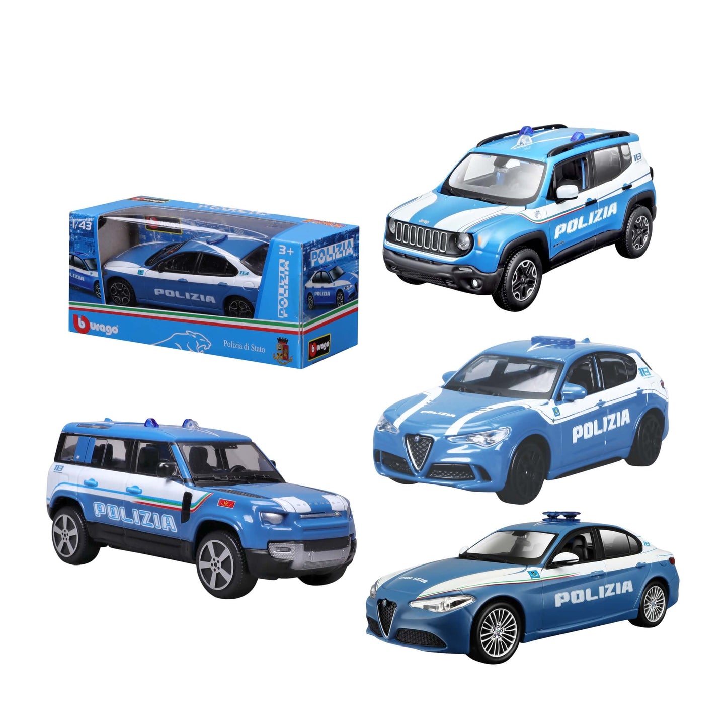 Bburago Auto Die Cast Polizia 1:43 - 18-01322