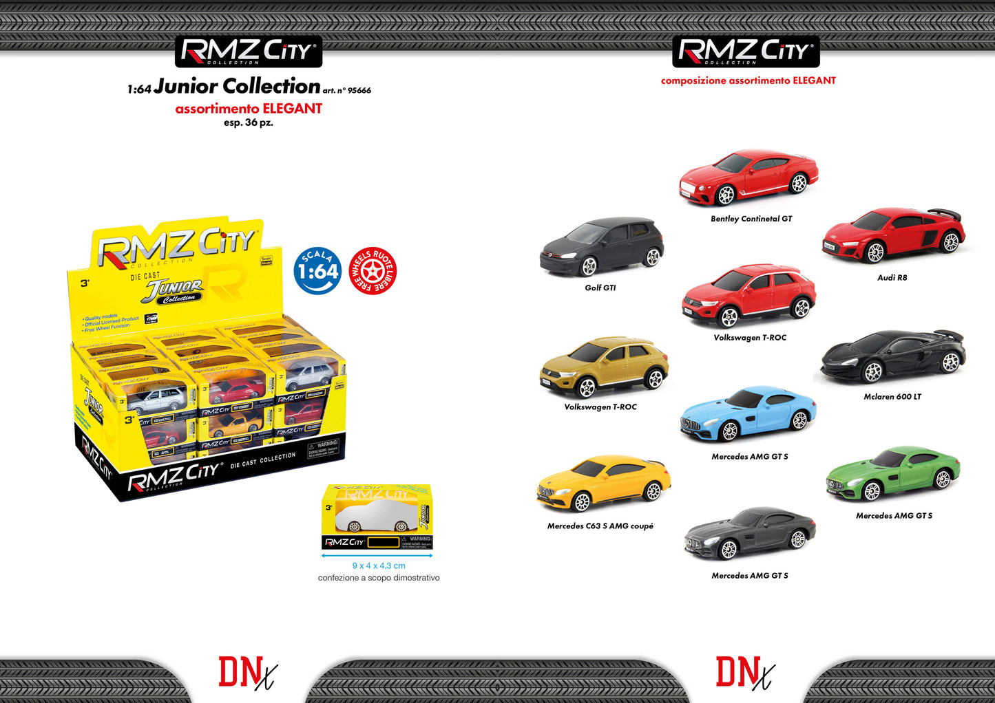 Modellini auto RMZ City Junior assortimento Elegant scala 1:64 - 95666