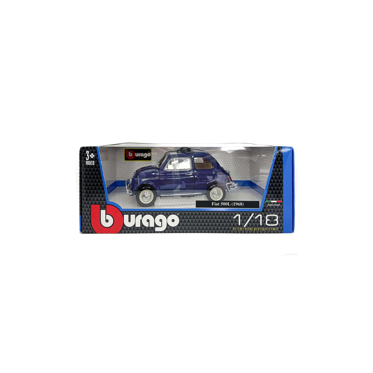 MODELLINO DIE CAST FIAT 500L 1968 BLU - 1:18 - 18-12035