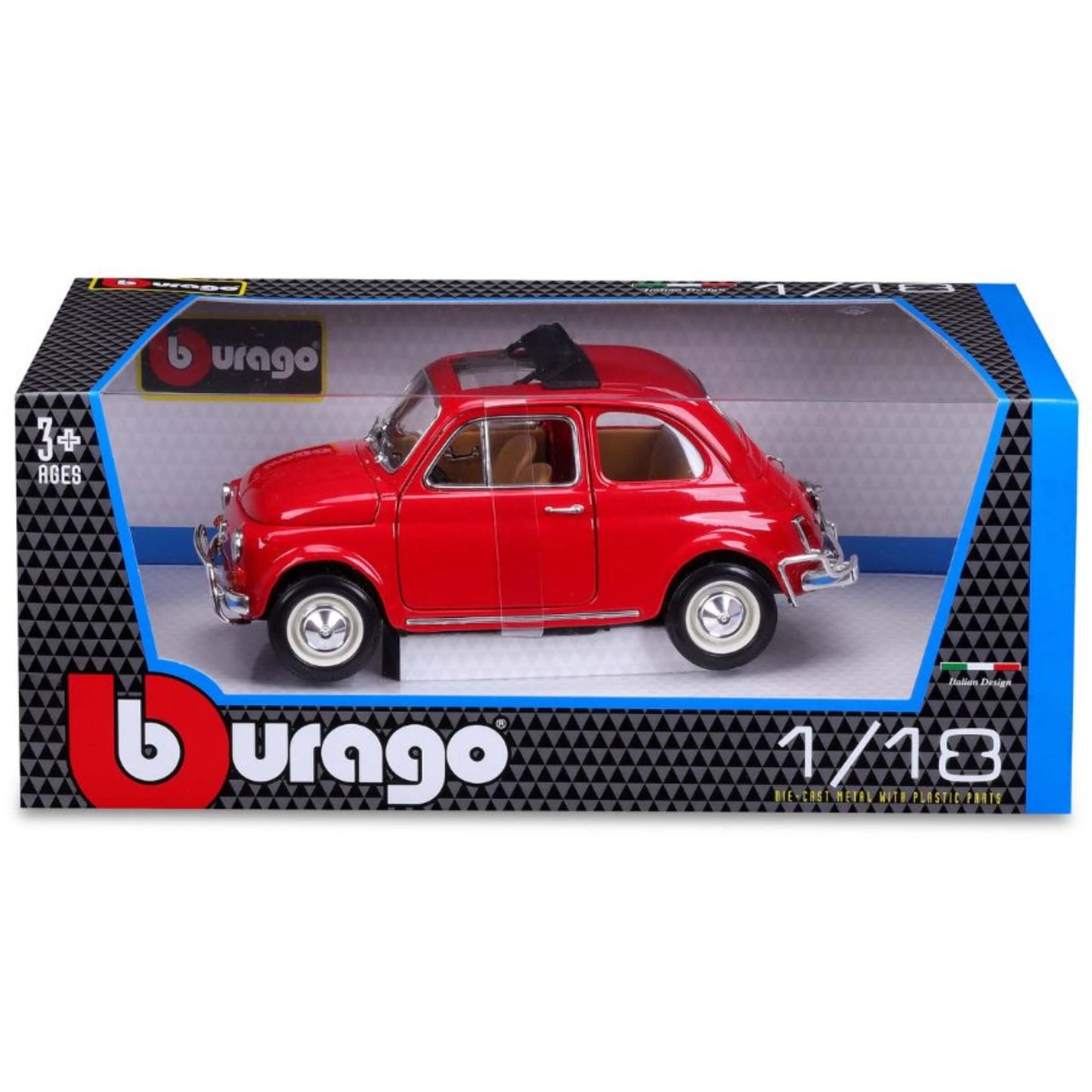 MODELLINO DIE CAST FIAT 500L 1968 ROSSA - 1:18 - 18-12035