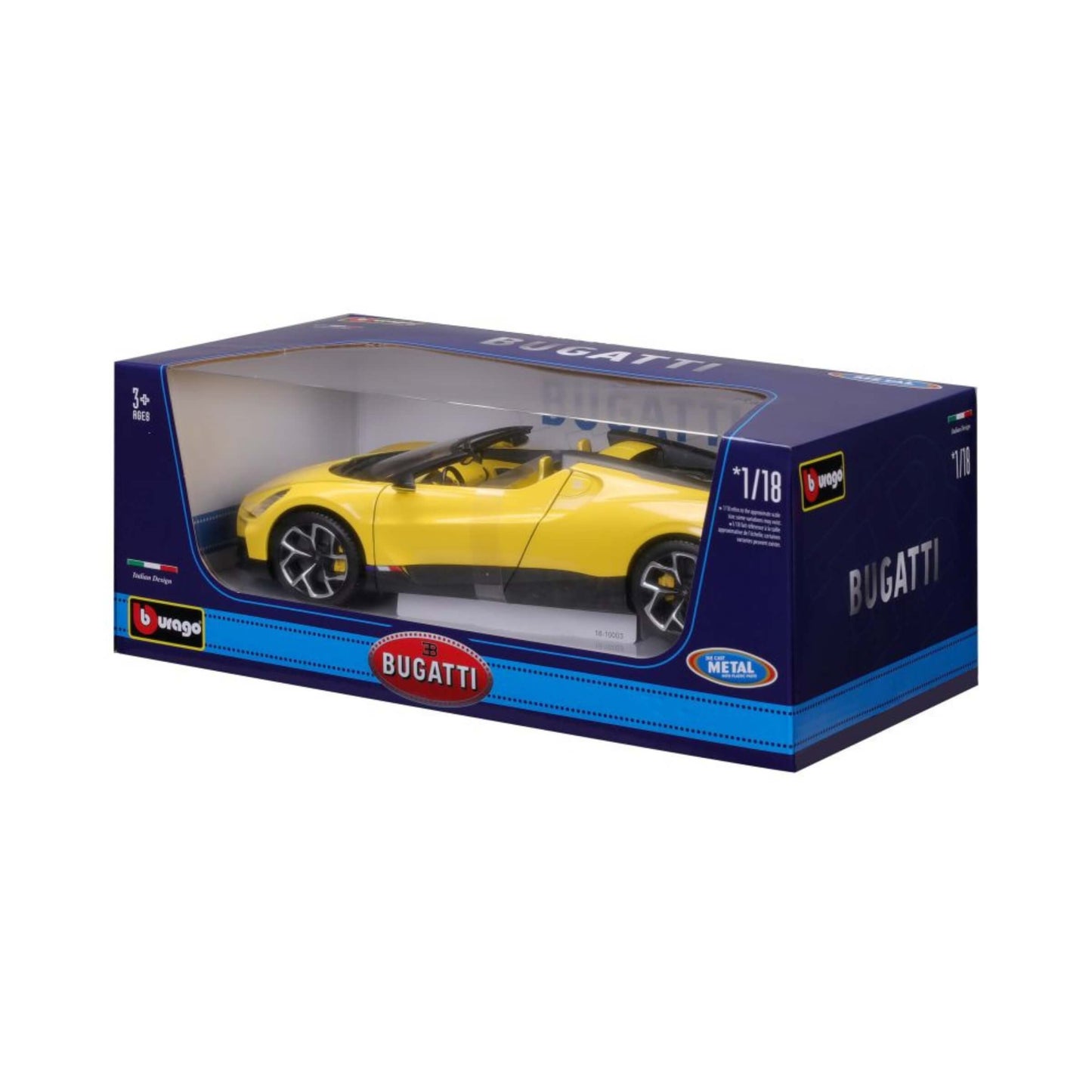 MODELLINO DIE CAST BUGATTI MISTRAL GIALLA - 1:18 - 18-11051