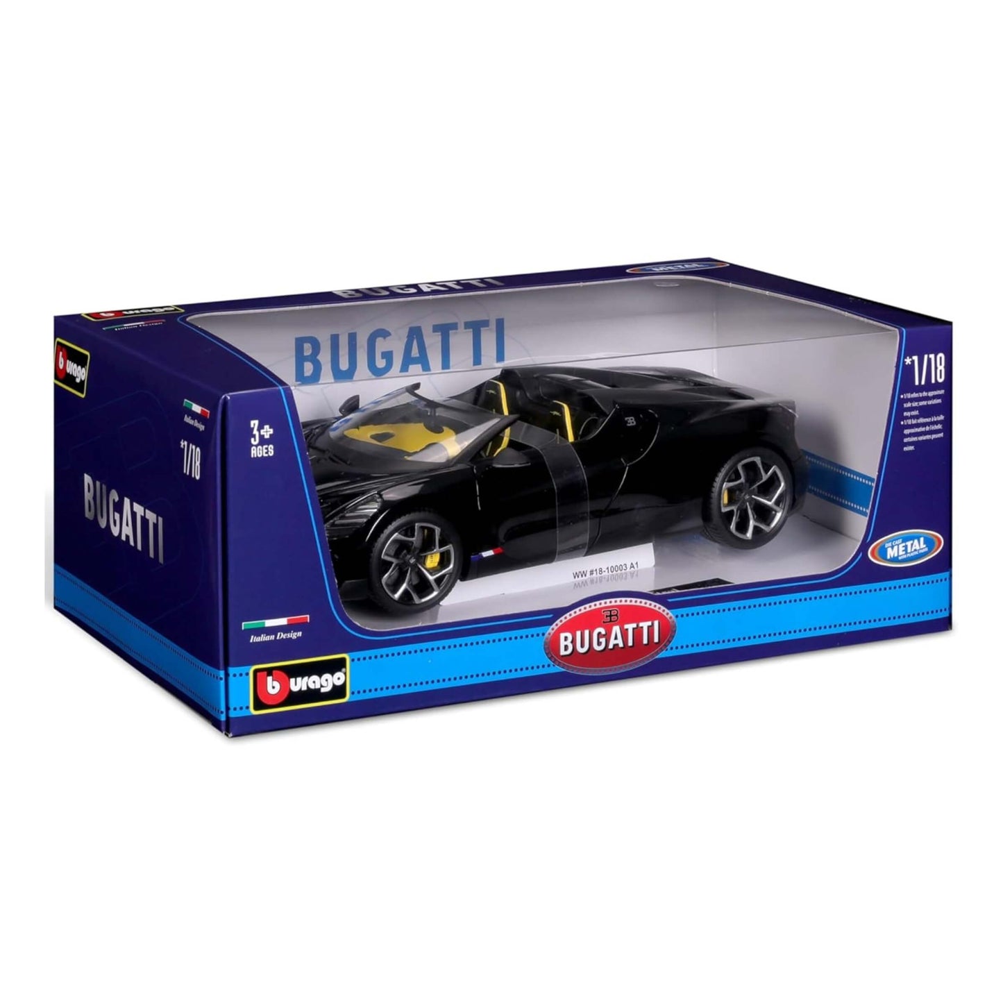 MODELLINO DIE CAST BUGATTI MISTRAL NERA - 1:18 - 18-11051