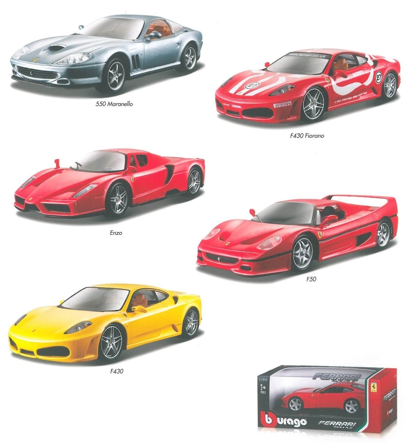 MODELLINI AUTO BURAGO FERRARI VINTAGE R&P  1:24  - 6 SOGG.
93798