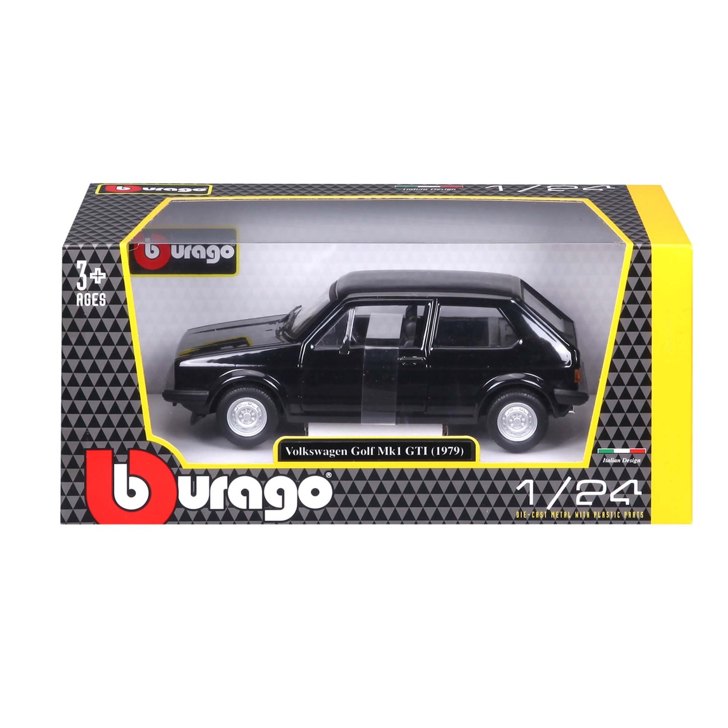 Bburago Volkswagen Golf Mk1 GTI 1979 Nera Modellino Auto Die-Cast Scala 1:24 - 18-21089