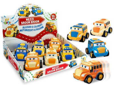 Gogo Broom Broom Autobus a frizione colorati per bambini da 18 mesi confezione 6pz