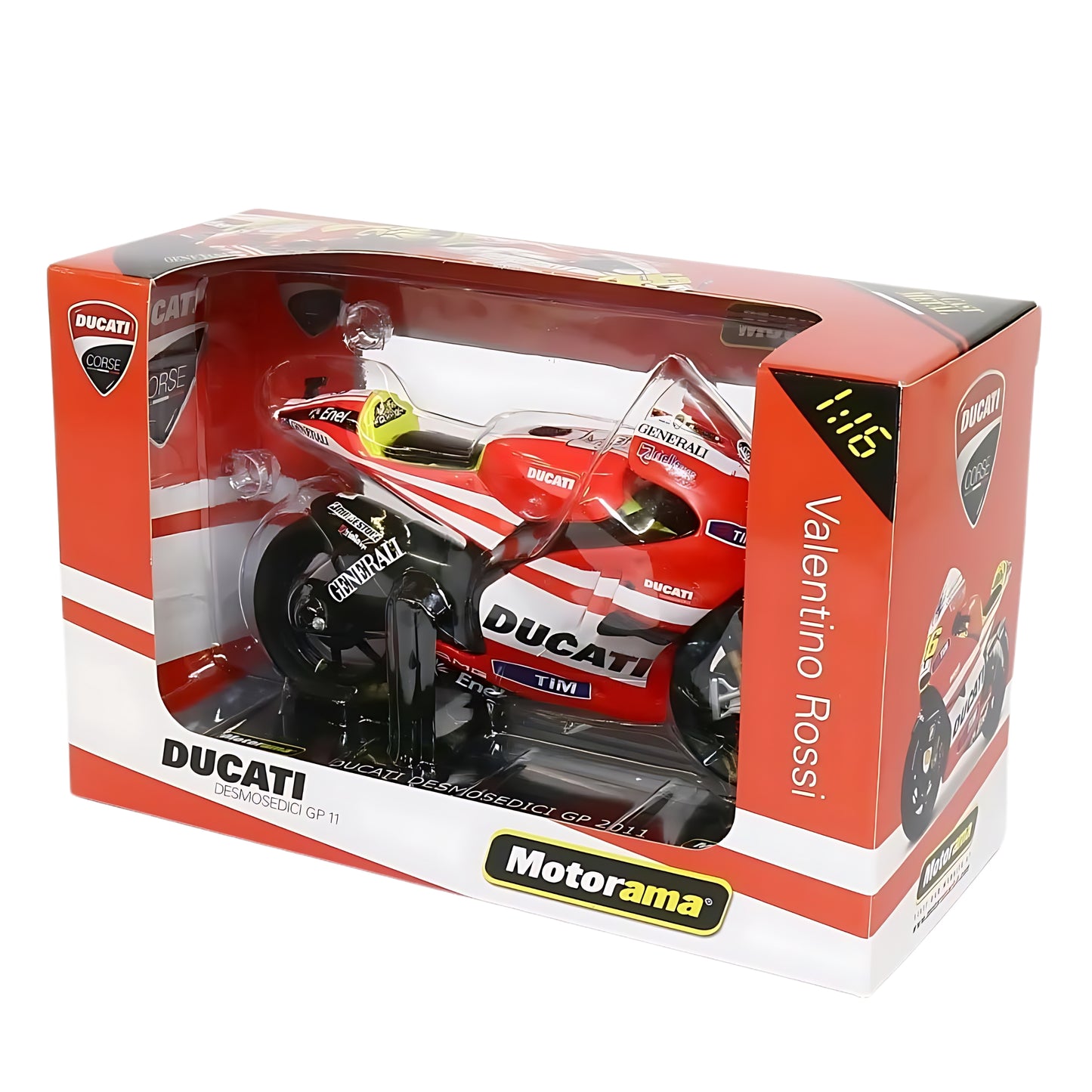 MODELLINO MOTORAMA DUCATI DESMOSEDICI 2011 VALENTINO ROSSI - 1:16 - 93262