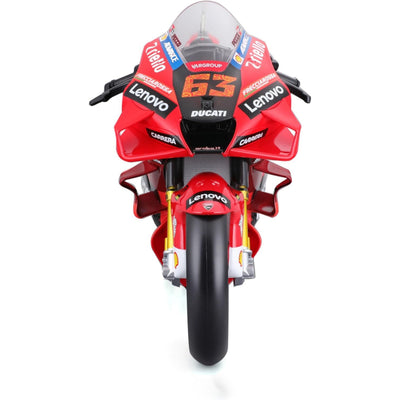 MODELLINO DIE CAST DUCATI DESMOSEDICI TEAM LENOVO N.63 FRANCESCO BAGNAIA - CAMPIONE DEL MONDO 2022 - 1:6 - 32229