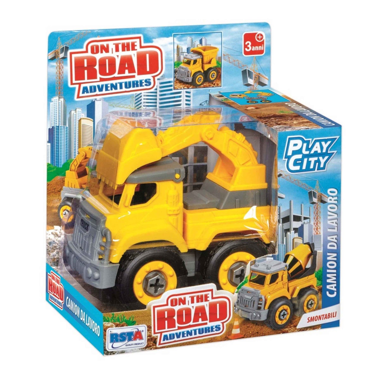 Camion da cantiere Play City smontabile 10 cm con pala meccanica