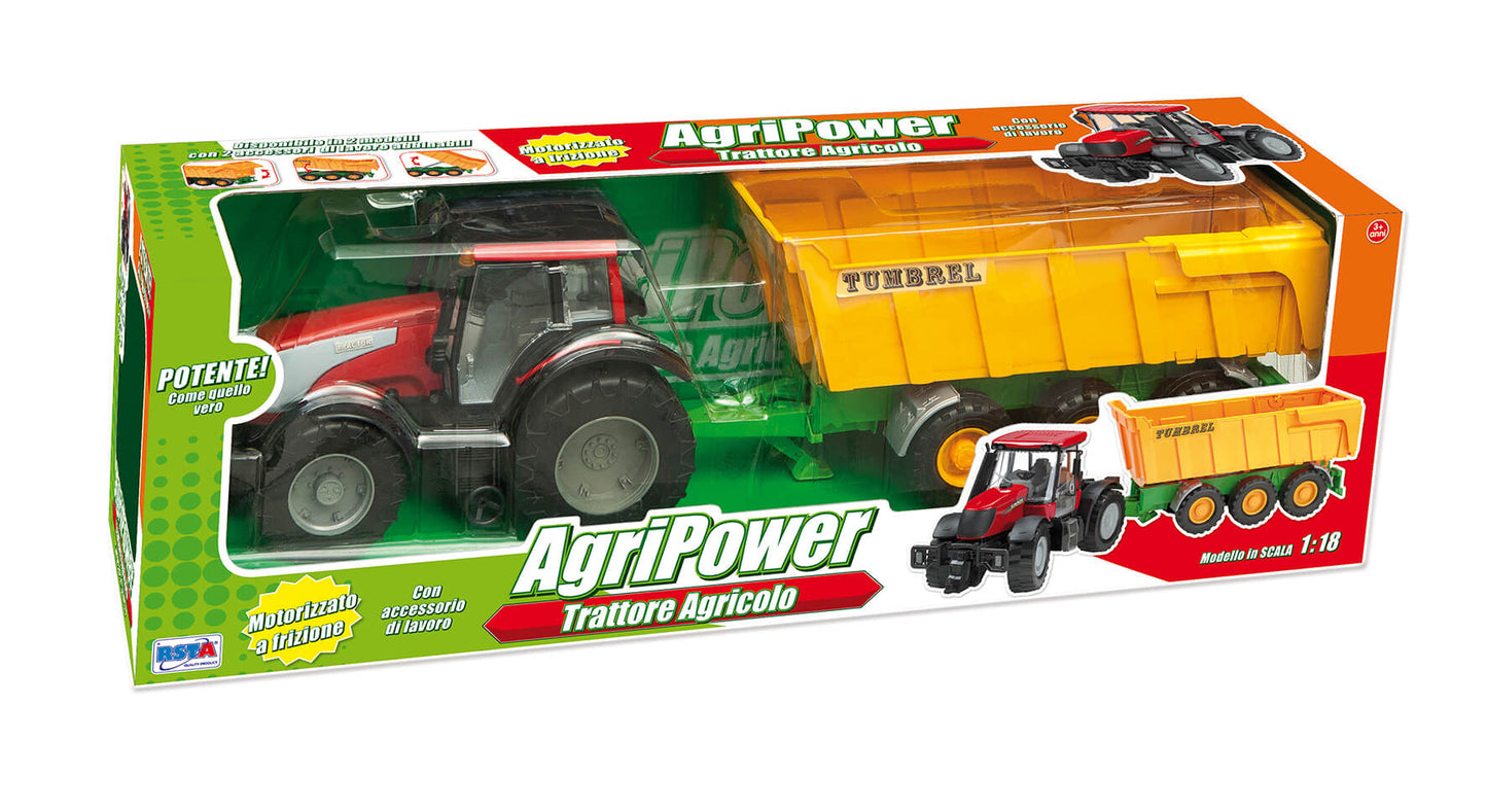 MAXI TRATTORE AGRIPOWER CON CARRO - 9572