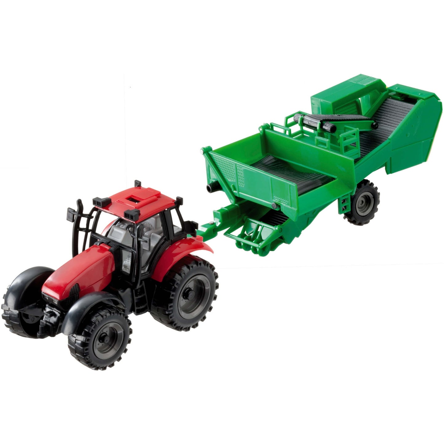 MODELLINO TRATTORE CON RIMORCHIO IN PLASTICA 1:27 - 61002