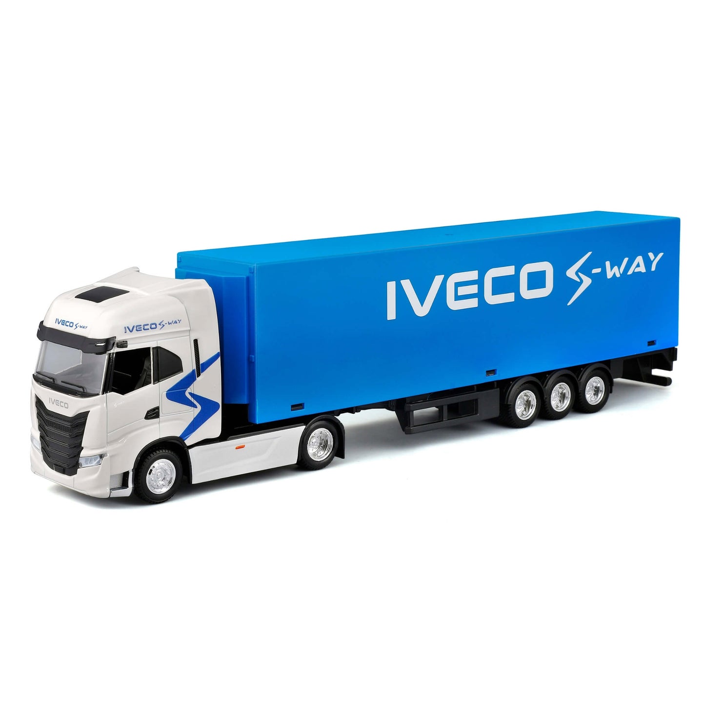 Bburago Iveco S-Way Camion con Rimorchio Modellino Die-Cast Scala 1:43 - 18-31469