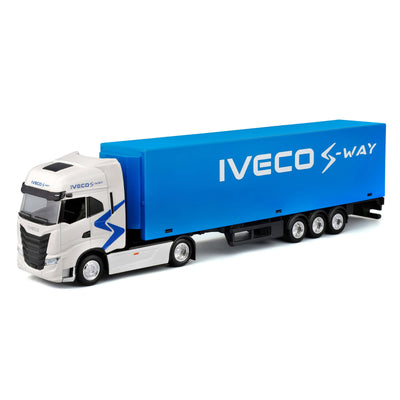 Bburago Iveco S-Way Camion con Rimorchio Modellino Die-Cast Scala 1:43 - 18-31469