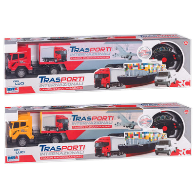 Camion radiocomandato Trasporti Internazionali con luci modello 10351