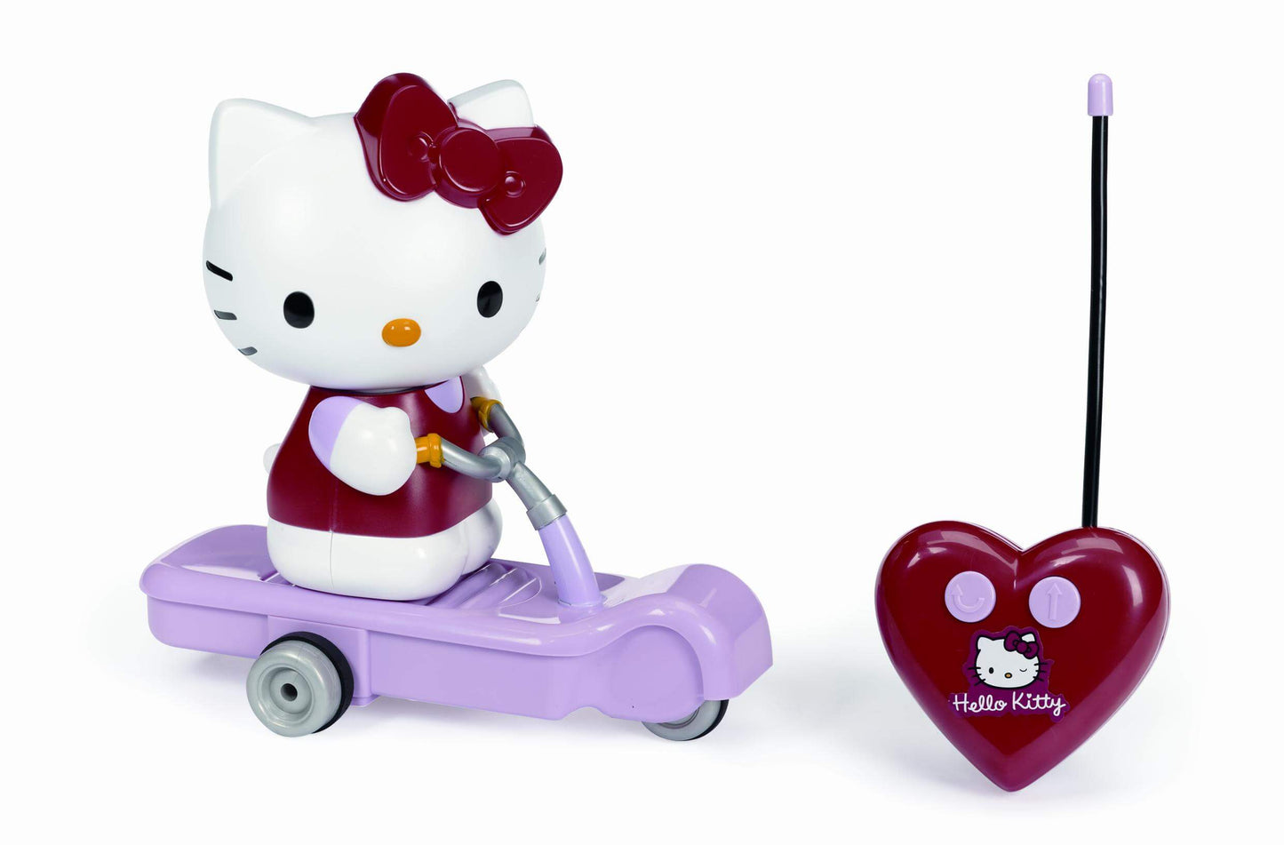 Modellino radiocomandato scooter Hello Kitty con telecomando a forma di cuore